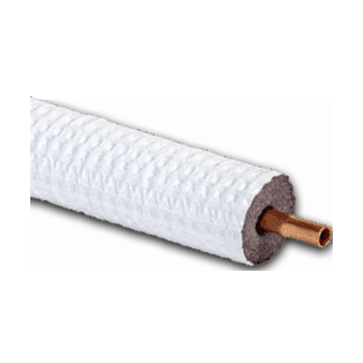 Rotolo di certificato tubo rame per condizionamento da 1/2 pollice con spessore 1 mm e isolamento termico bianco