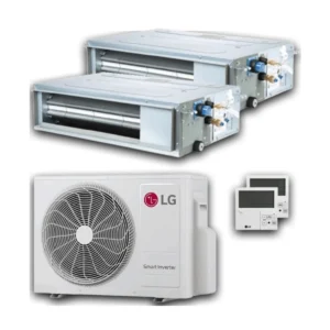 Condizionatore lg dual split canalizzato completo di filocomando e unita esterna MU2R17 U13