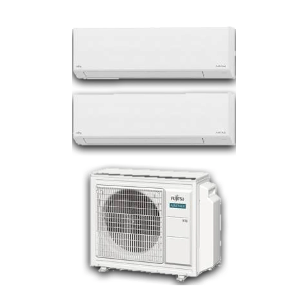 Unità interna ed esterna del fujitsu dual split kl wi-fi in classe A++