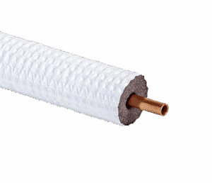 Rotolo di certificato tubo rame per condizionamento da 1/4 di pollice con spessore 0,8 mm e isolamento termico bianco